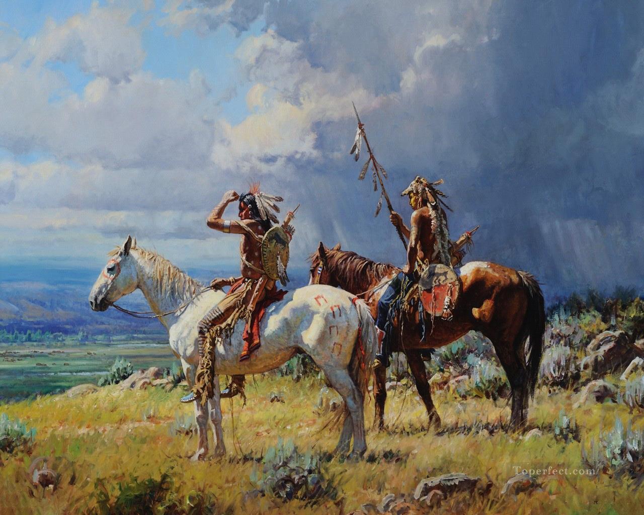 indios americanos occidentales 30 Pintura al óleo